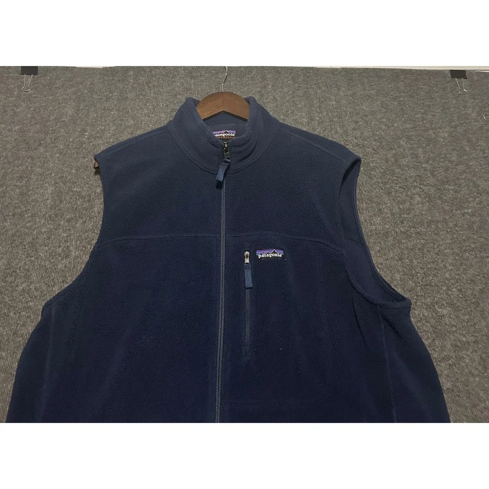 Patagonia synchilla classic vest fleece mens blue size XL full zip